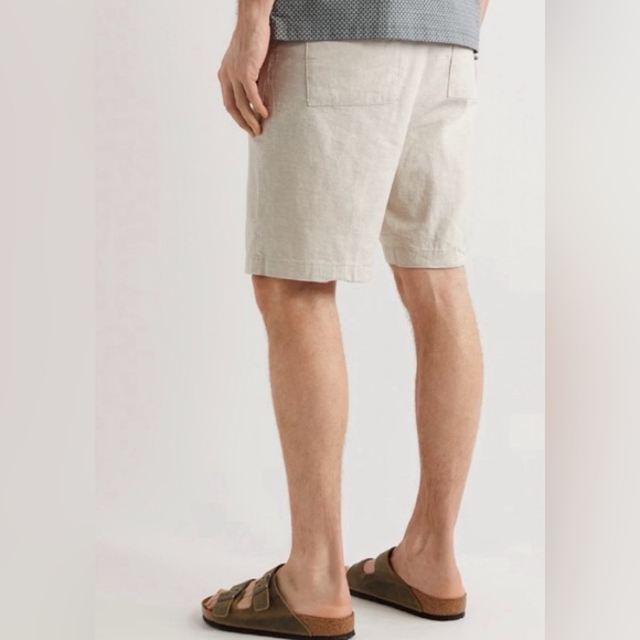ONIA Traveler Straight Leg Linen Blend Shorts - Picture 2 of 9